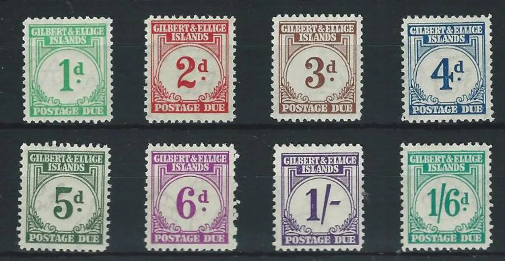 Gilbert & Ellice Is. 1940 1d to 1/6d Postage Dues. ... Image 1++
