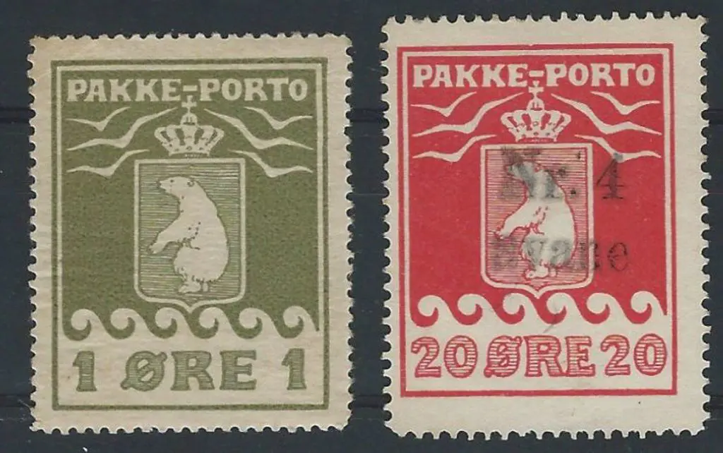Greenland 1905 1ö olive Parcel Post MUH (corner ... Image 1++