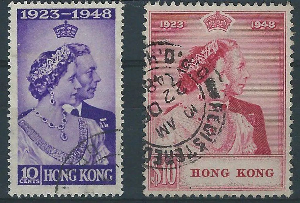 Hong Kong 1948 RSW pair, the $10 with bold ... Image 1++