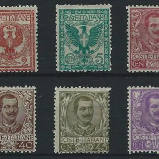 Italy 1901 Laureated Design set to 1L. Fresh MLH. ...