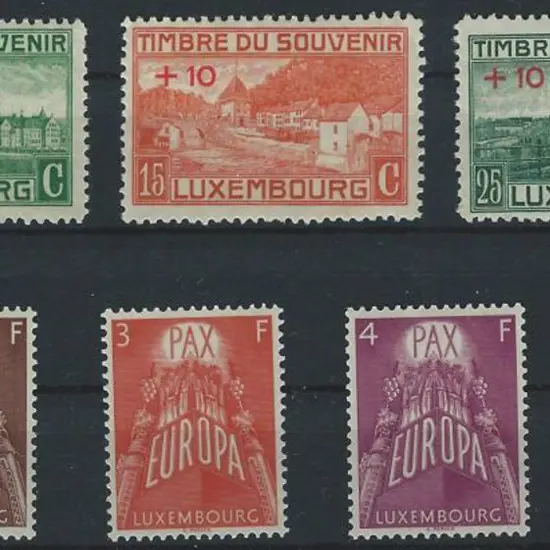 Luxembourg 1957 Europa set of 3 & 1921 War ...