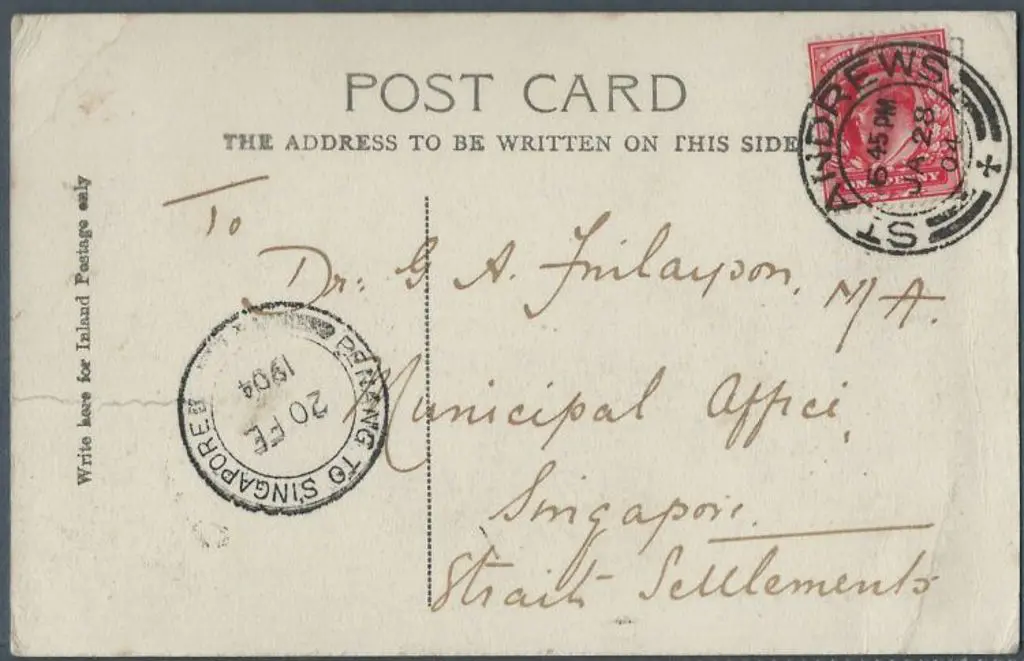 Malaya (Straits Settlements) 1904 (28th Jan) B&W ... Image 1++