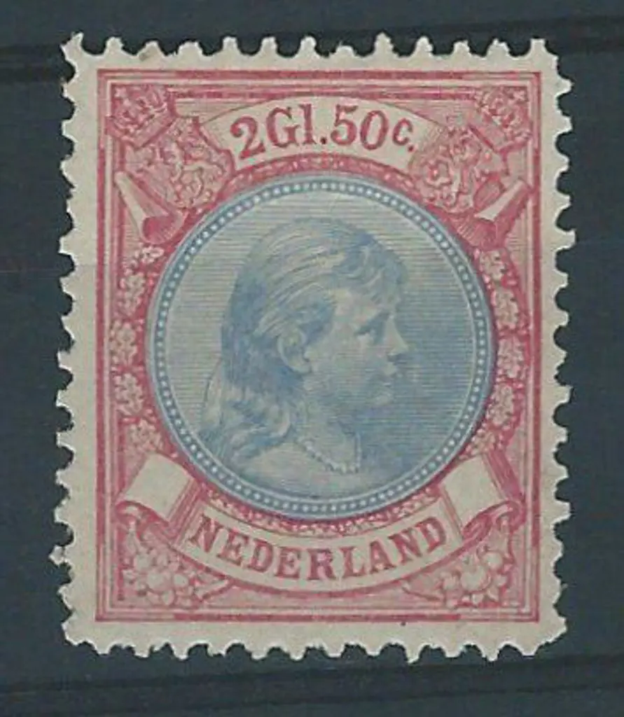 Netherlands 1893/98 2g50 ultramarine & rosine ... Image 1++