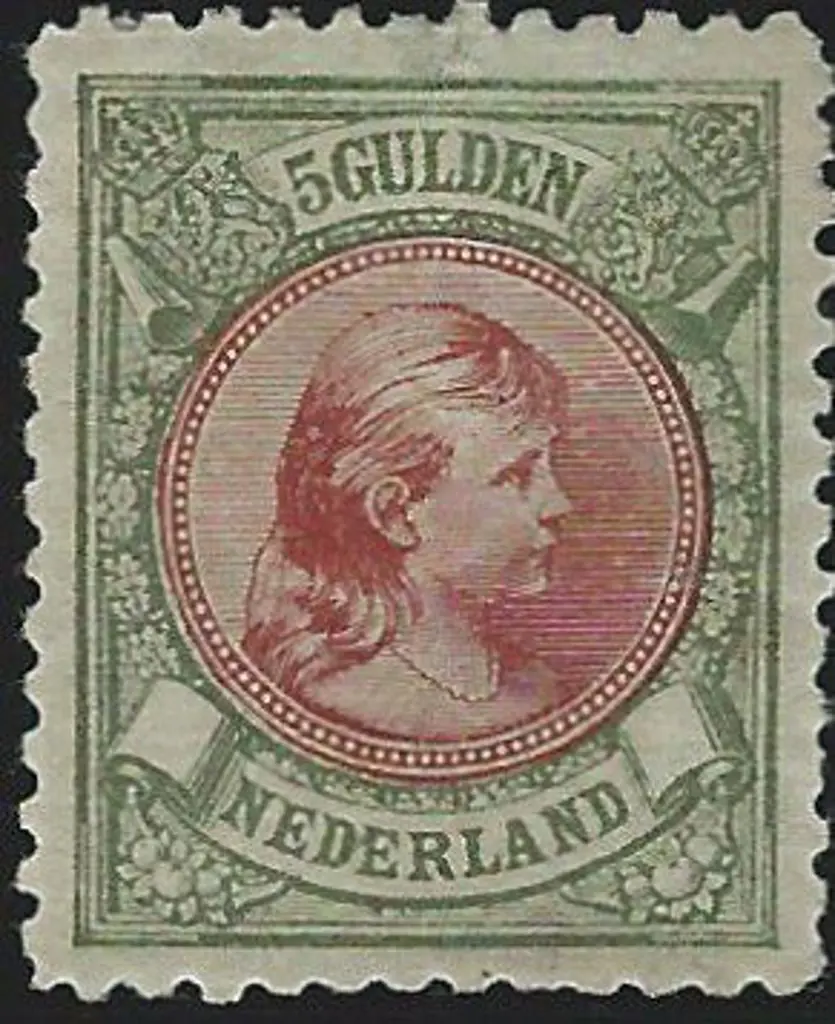 Netherlands 1893/98 5g lake & bronze green. MLH ... Image 1++