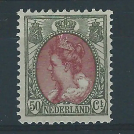 Netherlands 1898 50¢ lake & bronze green. Fine MLH ...