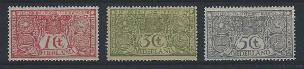 Netherlands 1906 Charity set of 3. Fresh MLH. SG ... Image 1++