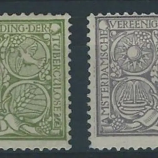Netherlands 1906 3¢ & 5¢ Anti-TB. 5¢ is centred ...