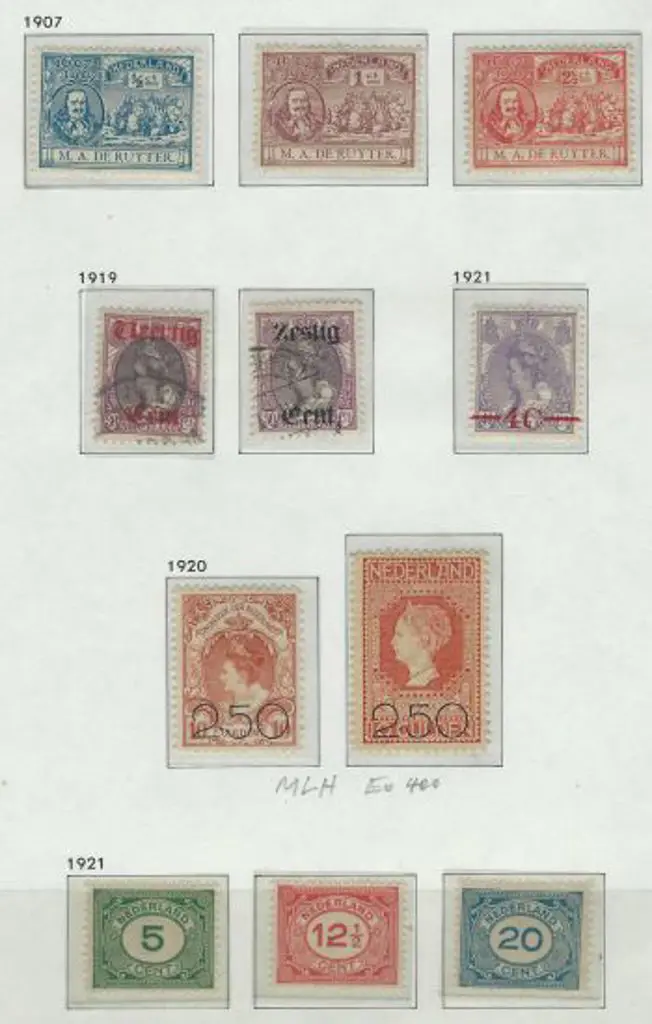 Netherlands 1920 2g50 surcharges MLH (cat. £450) ... Image 1++
