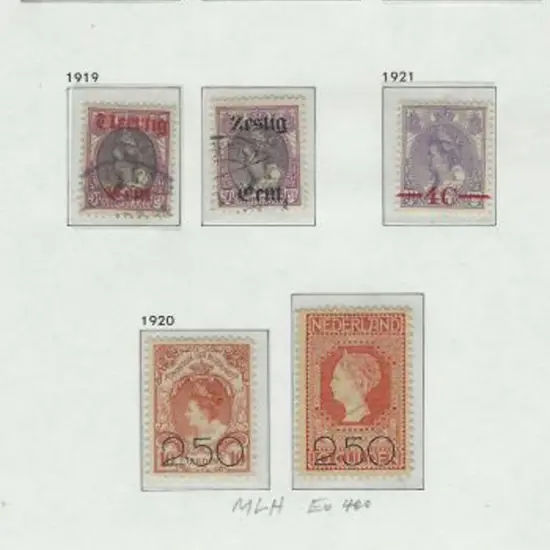 Netherlands 1920 2g50 surcharges MLH (cat. £450) ...