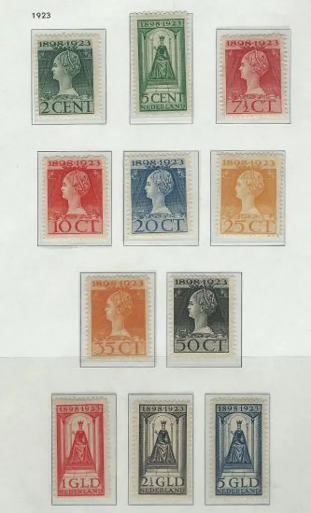 Netherlands 1923 Accession set of 11 to 5g MLH ... Image 1++