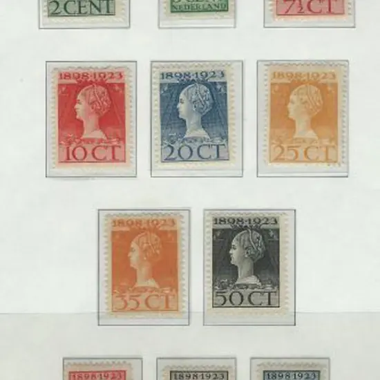 Netherlands 1923 Accession set of 11 to 5g MLH ...