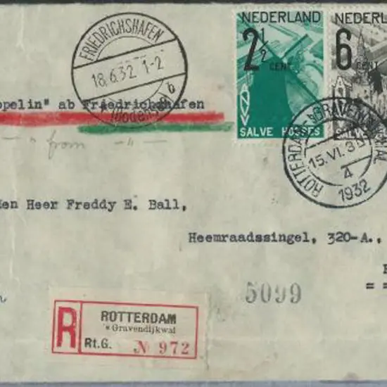 Netherlands 1932 (18th June) Graf Zeppelin ...