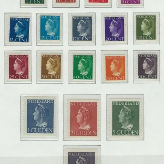 Netherlands 1940/47 defins to 60¢ & 1946 1g to 10g ...