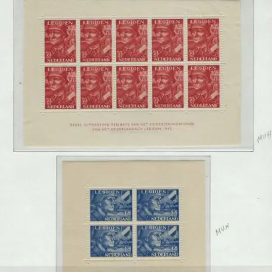 Netherlands 1942 Legion M/S's pair. Fresh MUH & ...