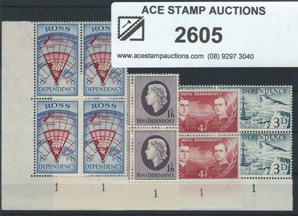 New Zealand-Ross Dependency 1957 3d to 1/6d set of ... Image 1++
