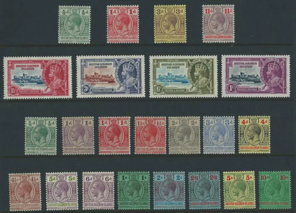 Solomon Islands 1913 "POSTAGE POSTAGE" set of 4 ... Image 1++