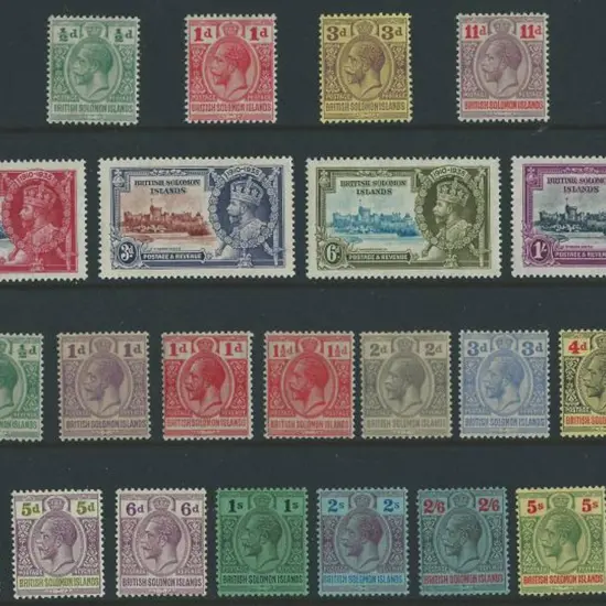 Solomon Islands 1913 "POSTAGE POSTAGE" set of 4 ...
