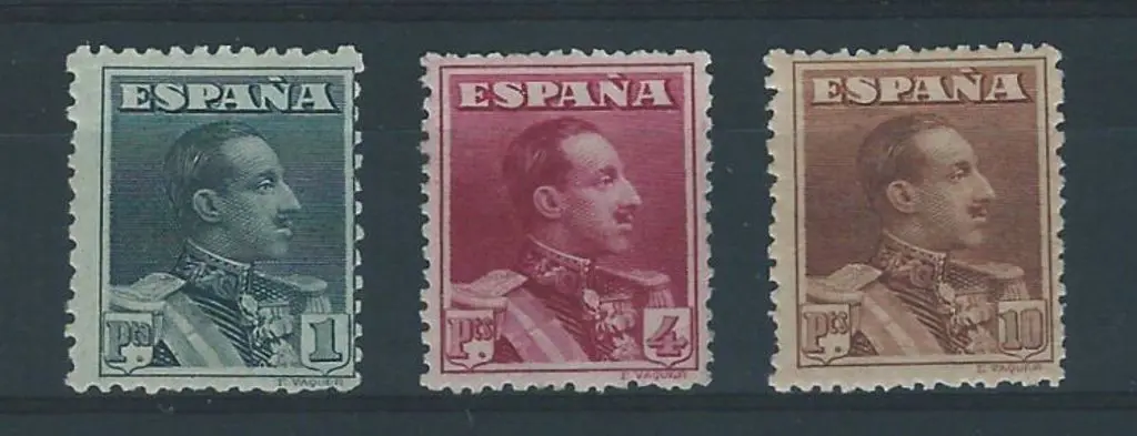 Spain 1922 1p MLH plus 4p & 10p MUH well centred. ... Image 1++