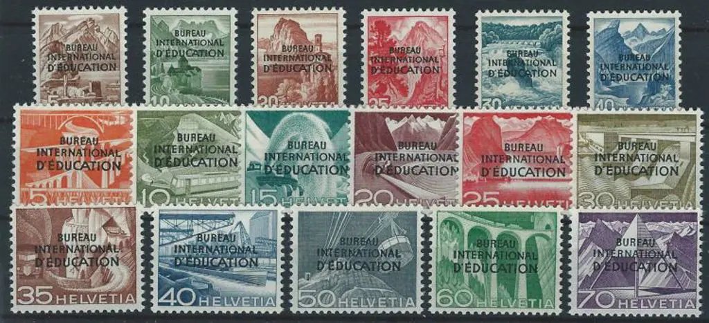 Switzerland 1948 & 1950 "BUREAU INTERNATIONAL ... Image 1++