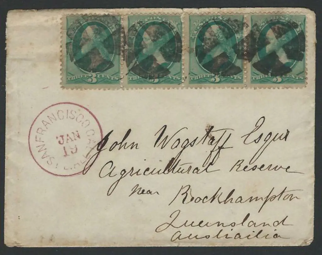 USA 1880 (19th Jan) Trans-Pacific Mail cover ... Image 1++