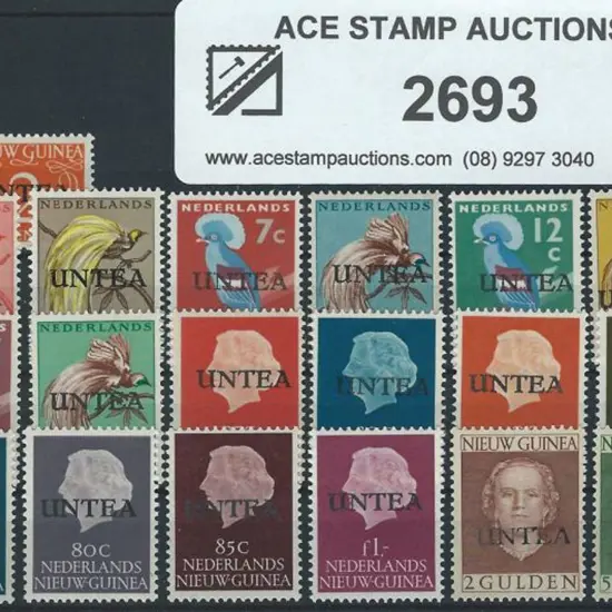 West New Guinea 1962/63 1₵ - 5g defins set of 19 ...