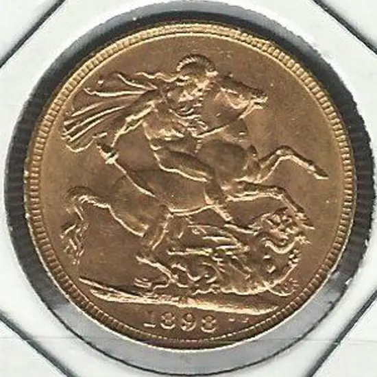 1898M Gold Sovereign. AUnc.