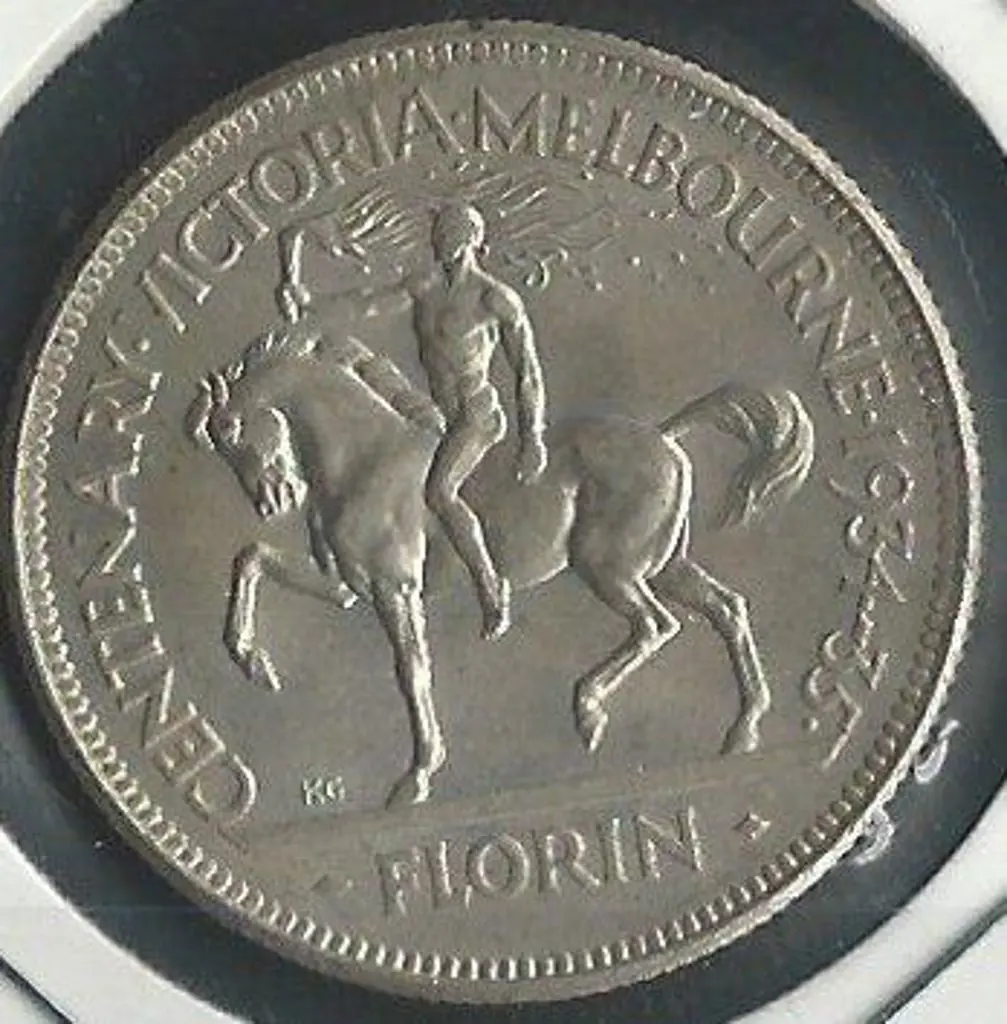 1934/35 Centenary Florin. EF Image 1++