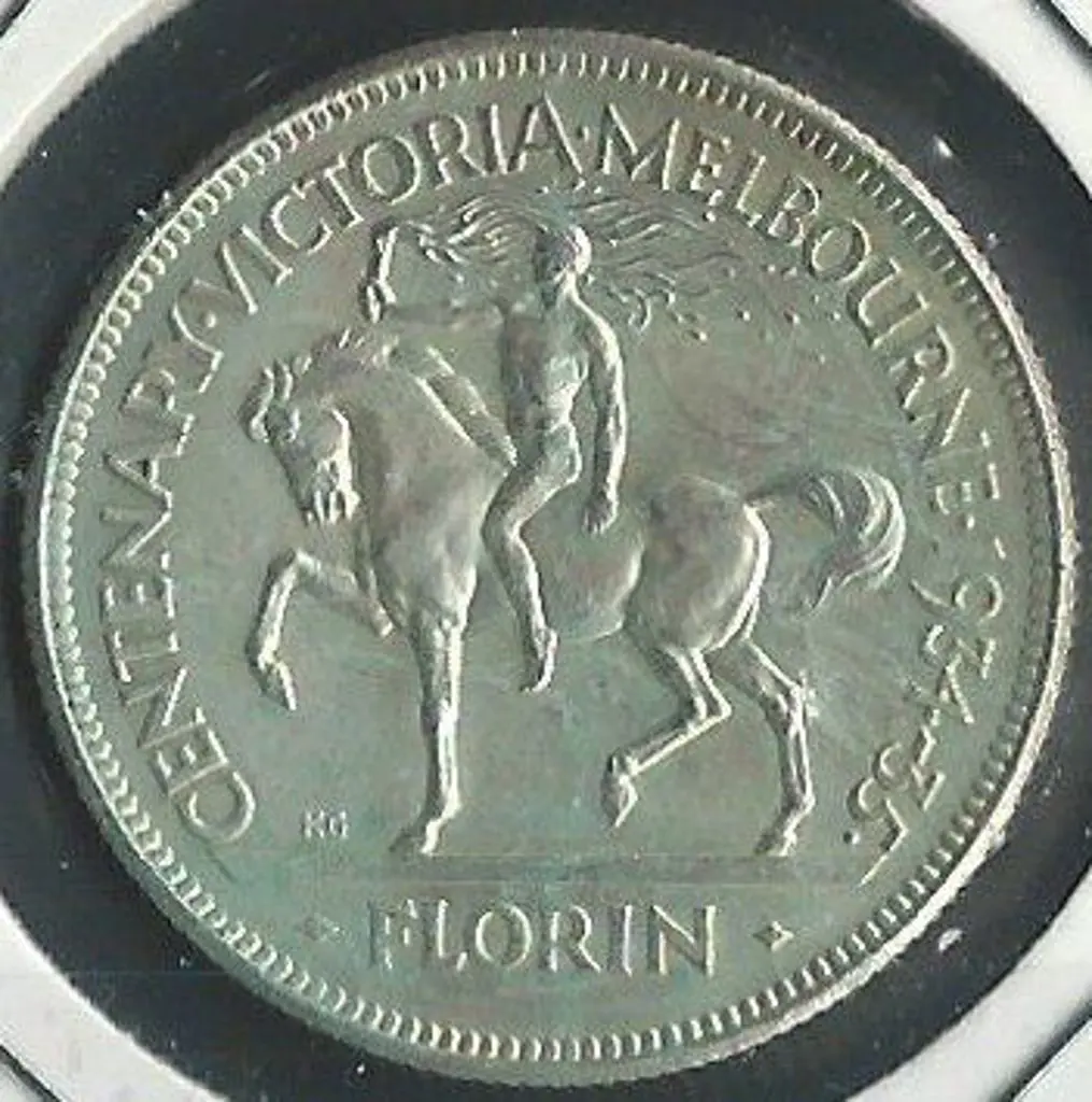 1934/35 Centenary Florin. Unc Image 1++