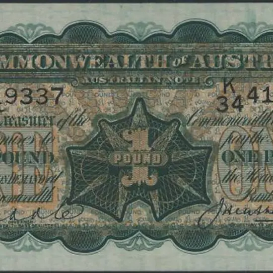1927 £1 Riddle/Heathershaw. AUnc