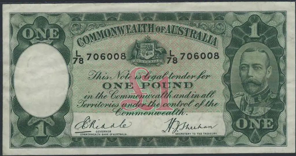 1933 £1 Riddle/Sheehan. EF Image 1++