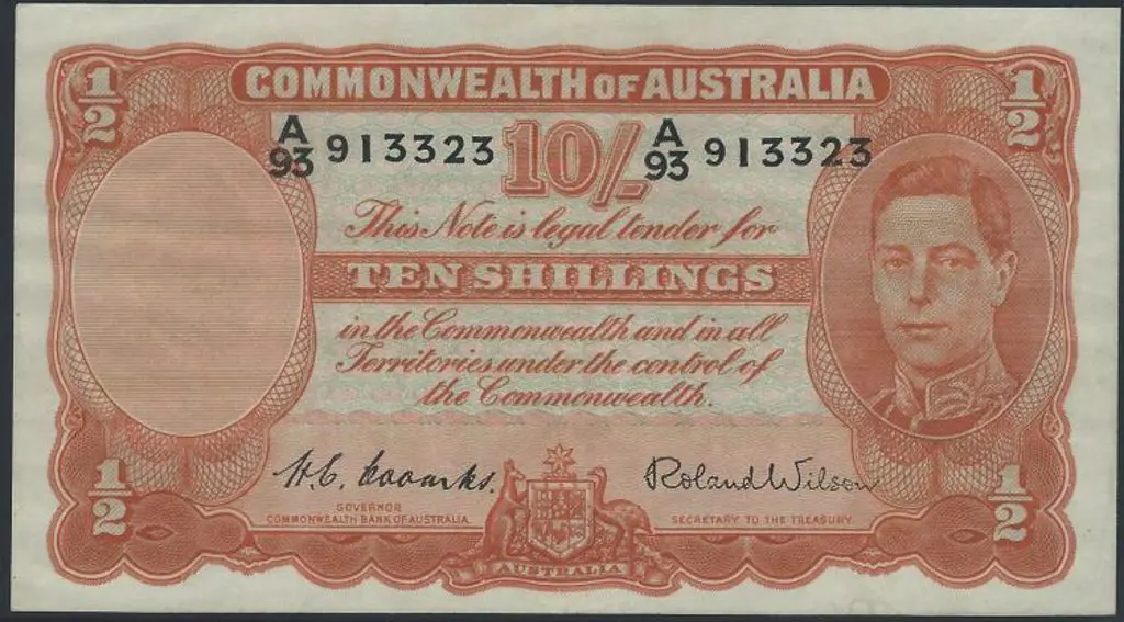 1952 10/- Coombs/Wilson. Unc Image 1++