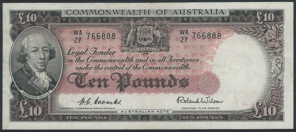 1954 £10 QEII Coombs/Wilson with "Commonwealth ... Image 1++