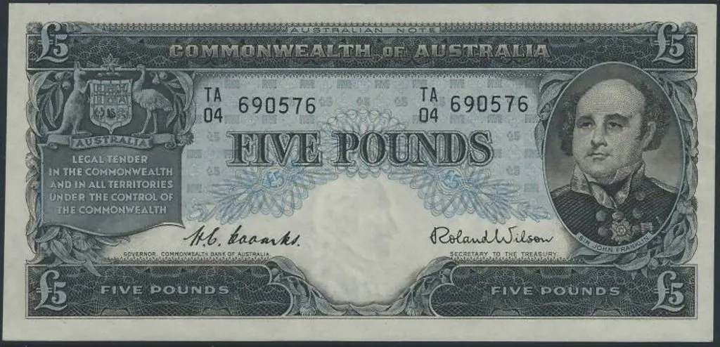 1954 £5 Coombs/Wilson. Unc Image 1++