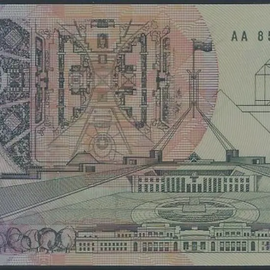 1992 $5 Fraser/Cole Polymer with dark serial ...