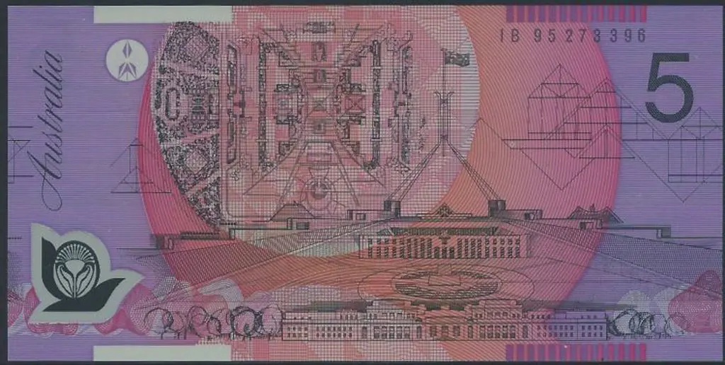 1995 $5 Fraser/Evans Polymer with narrow bands. ... Image 1++