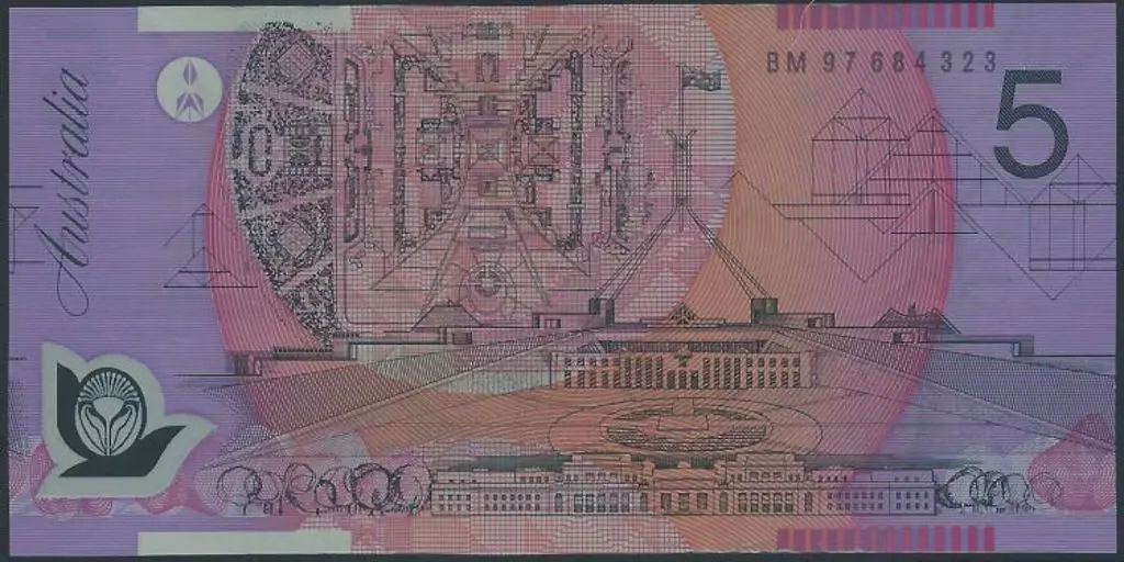 1997 $5 Macfarlane/Evans Polymer. Mc304b. Unc Image 1++