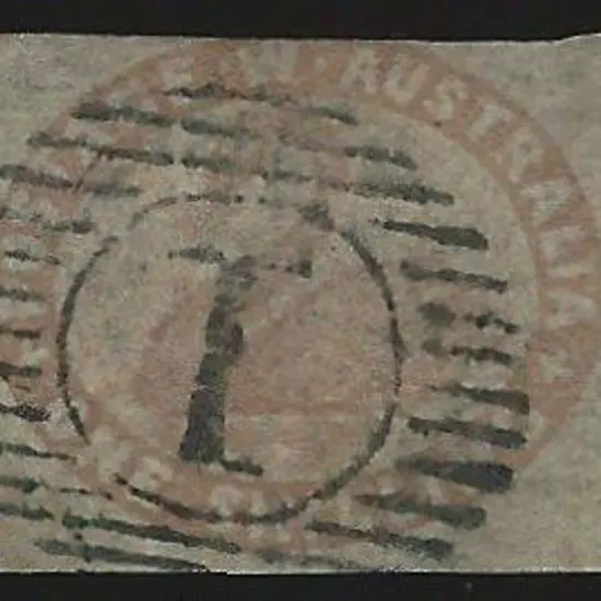1855 1/- grey brown. Fine used with crisp BN "1" ...
