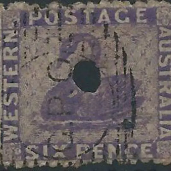 1864 6d deep lilac, perf. 13, no wmk but shows the ...