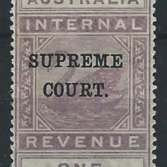 1903 1d violet Revenue with "SUPREME COURT" ovpt. ...