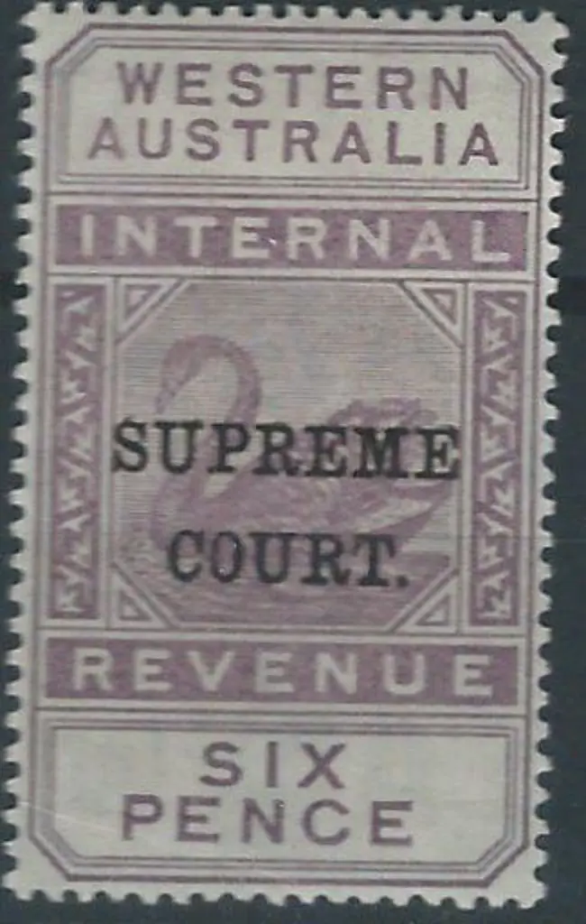 1903 6d violet Revenue with "SUPREME COURT" ovpt. ... Image 1++