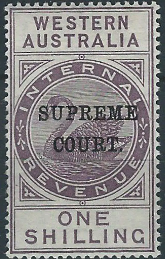 1903 1/- violet Revenue with "SUPREME COURT" ovpt. ... Image 1++