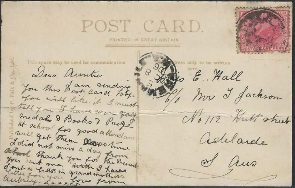1906 (8th Oct) Hamilton Road Office seal on PPC to ... Image 1++