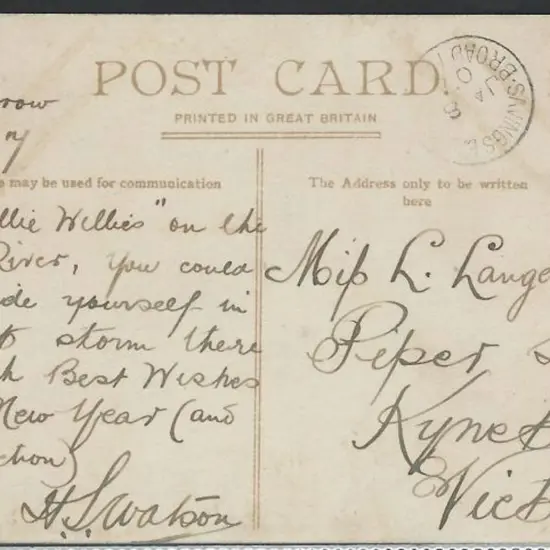 1907 (8th Jan) York PPC (Falk) from Broad Arrow to ...
