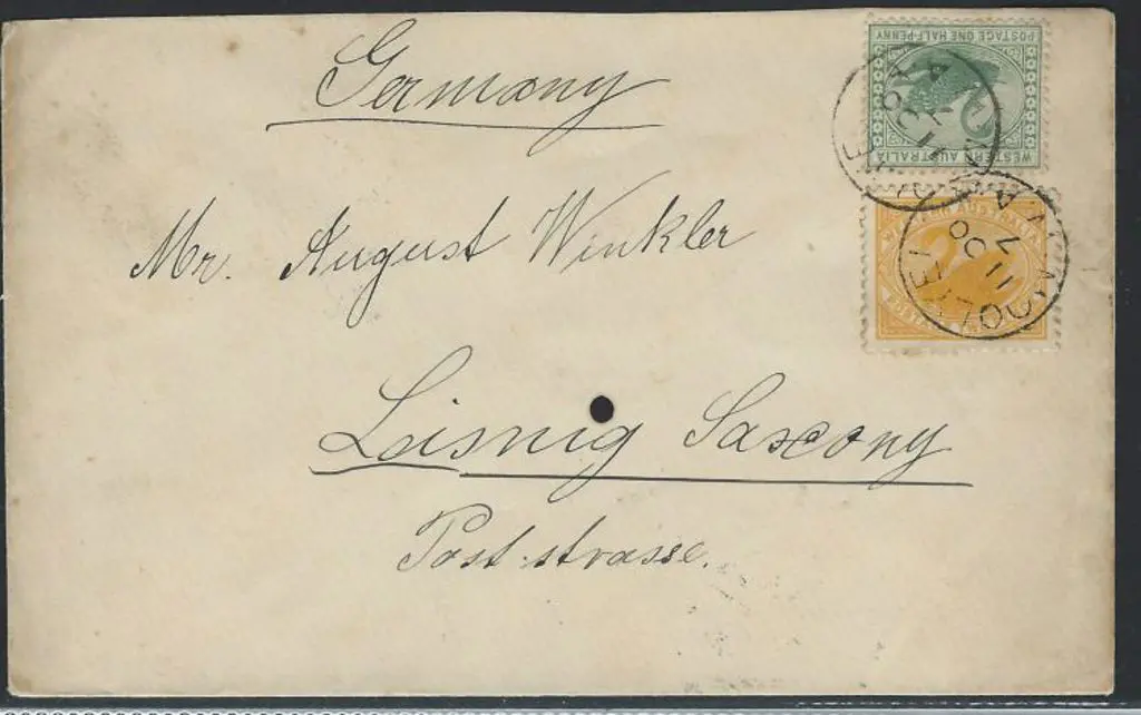 1907 (11th Oct) cover from Moolyella 3b cds (1) to ... Image 1++
