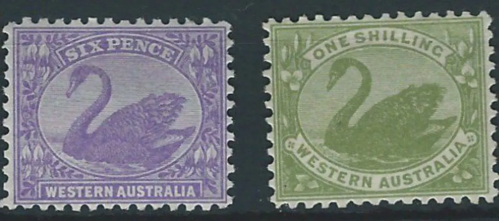 1912 6d bright violet & 1/- sage green, crown A ... Image 1++