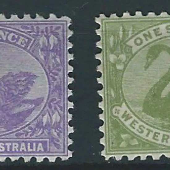 1912 6d bright violet & 1/- sage green, crown A ...