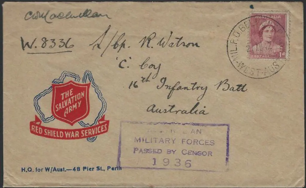 1942 (21st Aug) AMF censored cover from Mil. PO ... Image 1++