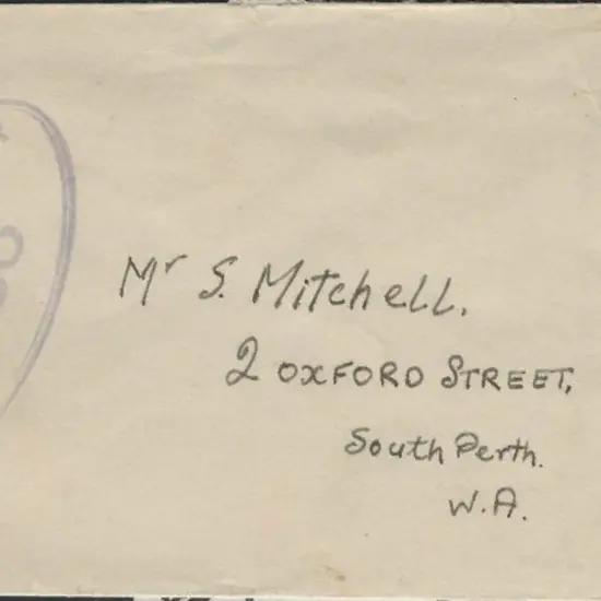1943 (9th July) RAAF censored cover from RAAF PO ...