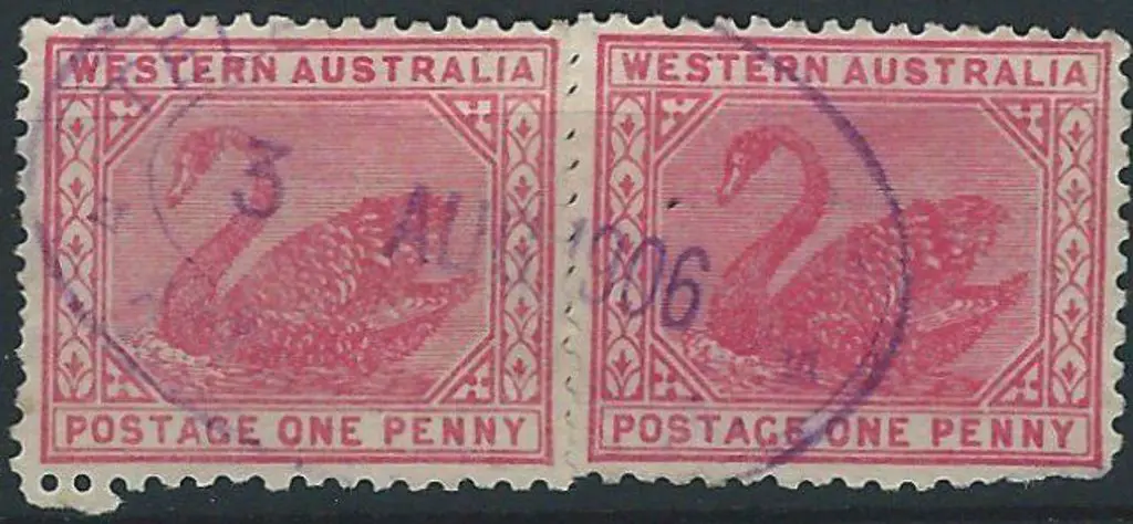 Arthur River Telegraph Office ORS 2 on pair of 1d ... Image 1++