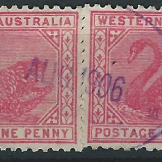 Arthur River Telegraph Office ORS 2 on pair of 1d ...